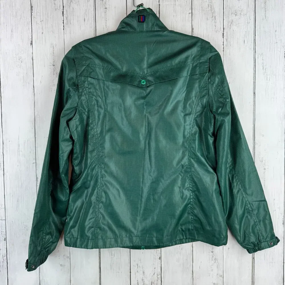 Roberta di Camerino Sport Green Full Zip Windbreaker Jacket Size 90/ US XS/Small